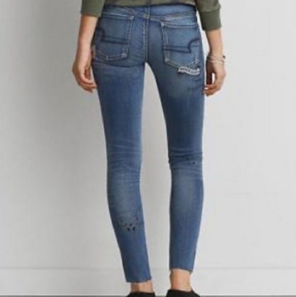 🔆 American Eagle Outfitters Patched Skinny Jeans - Picture 2 of 11